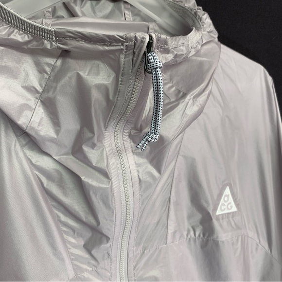 NIKE ACG Cinder Cone Windproof Hooded Full Zip Jacket Windbreaker XXL Grey NWT - Picture 4 of 12